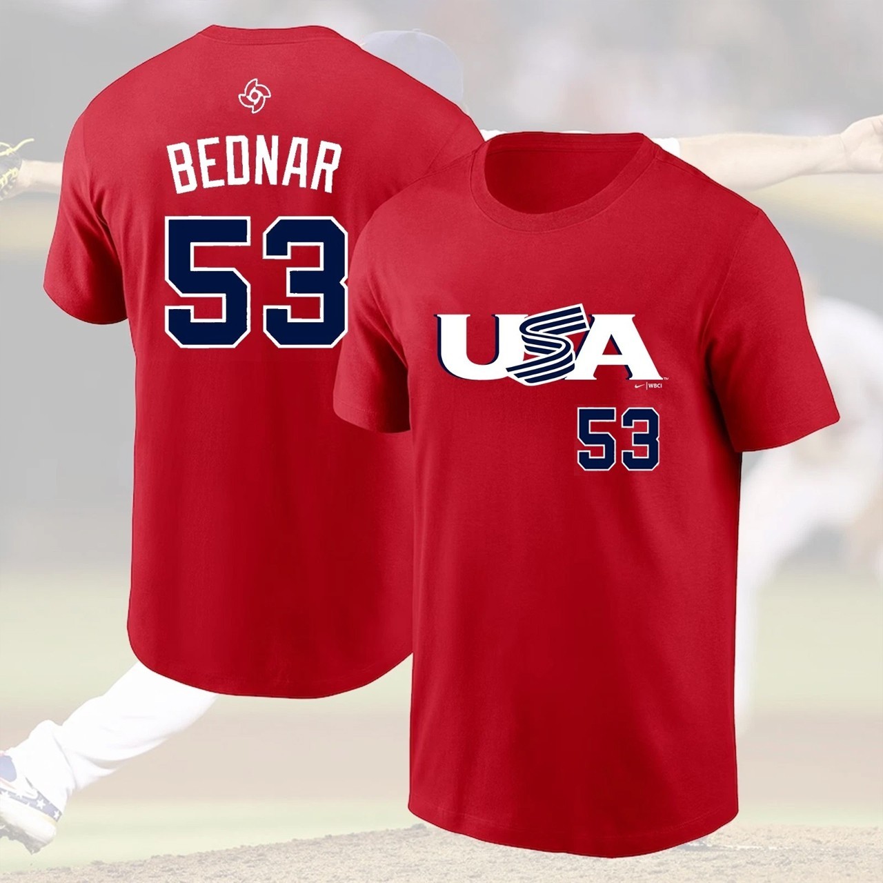 SALE – David #53 Bednar USA Baseball Team 2026 Name And Number Gift For Fan