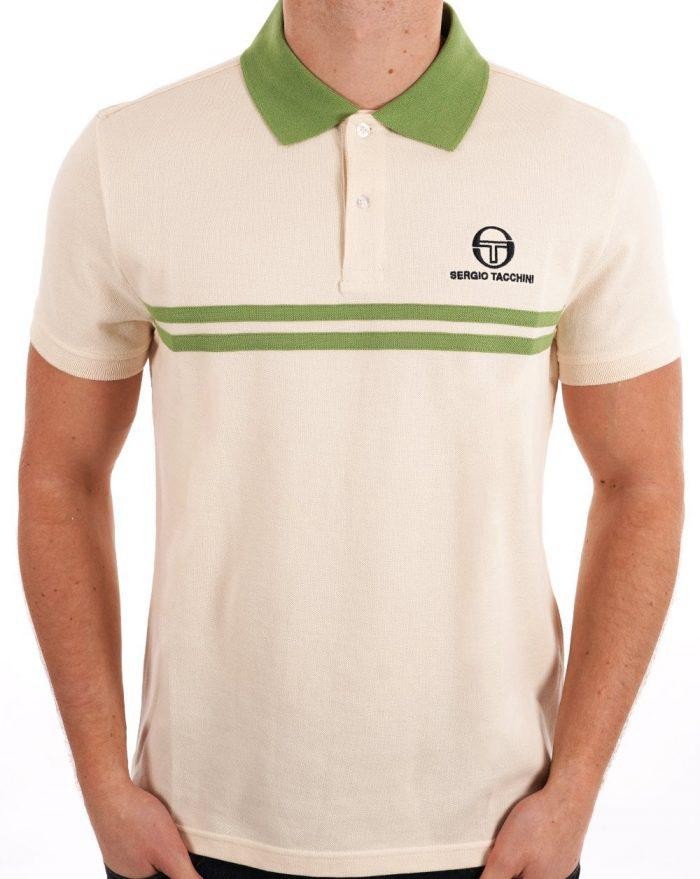 Sergio Tacchini Men’s Retro Supermac Polo Shirt Cotton Collared Top New XS – 4XL