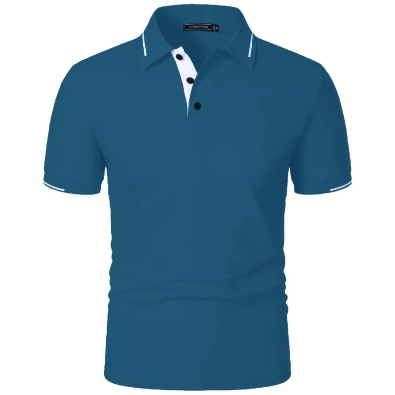 Men Breathable Summer Polo Shirt Beach Casual Tshirt Top Daily Fit Tee Gym Gift