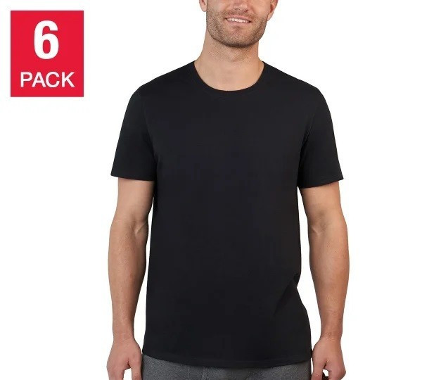 New Kirkland Signature Men’s Crew Neck Tee, 6-pack – Choose Your Color & Size.
