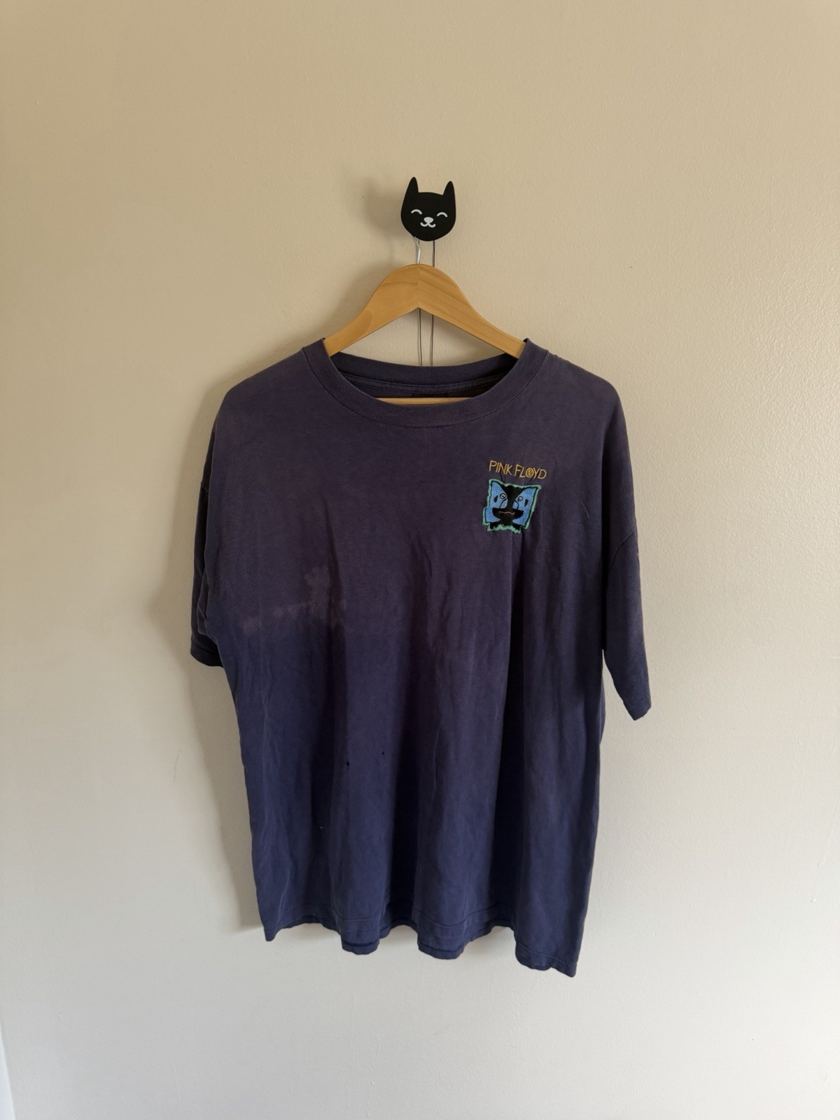 90s Pink Floyd Division Bell Vintage Brockum Embroidered Blue T-Shirt Size XL
