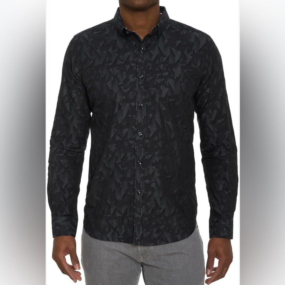 Robert Graham | Black Textured Pattern