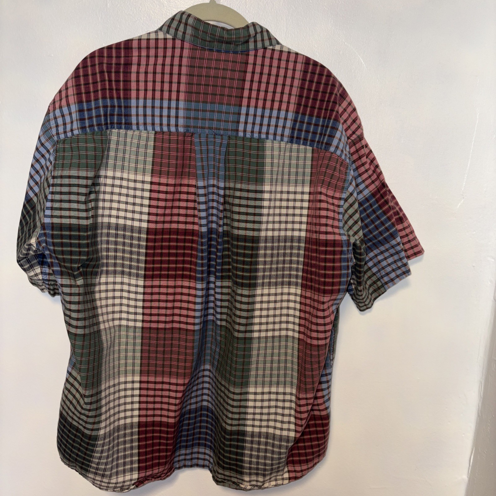 New no Tags size L Button Up Collard Plaid Multi color