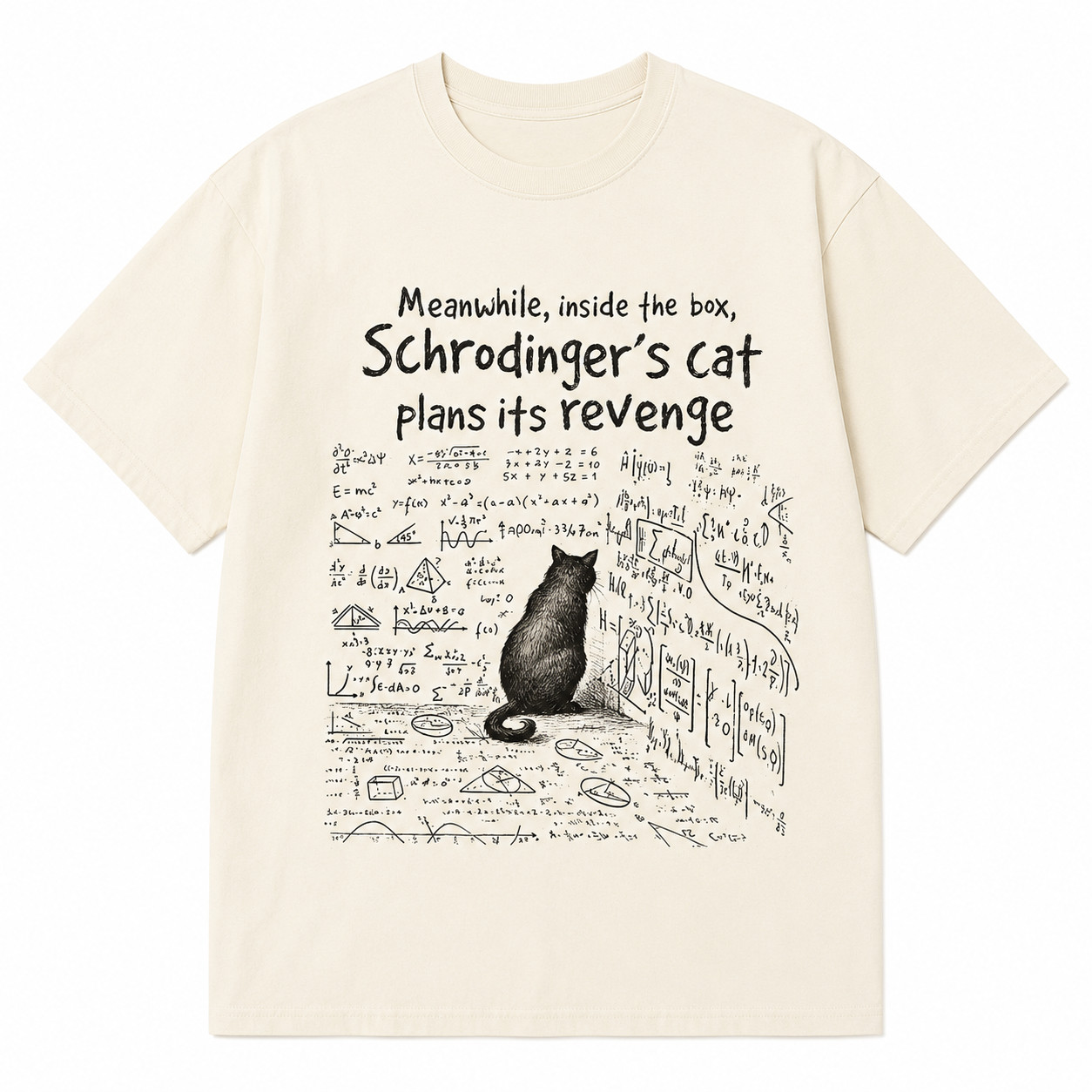Schrodingers Cat Shirt Quantum Physics Nerd Humor Graphic Tee