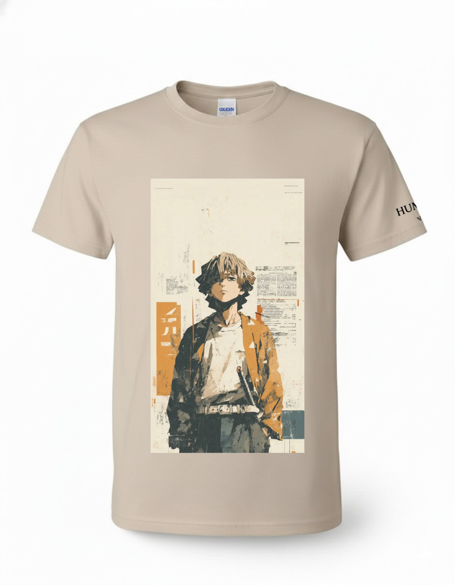 Humble Blade: Demon Slayer Inspired Sand T-Shirt | Gildan G8 50/50