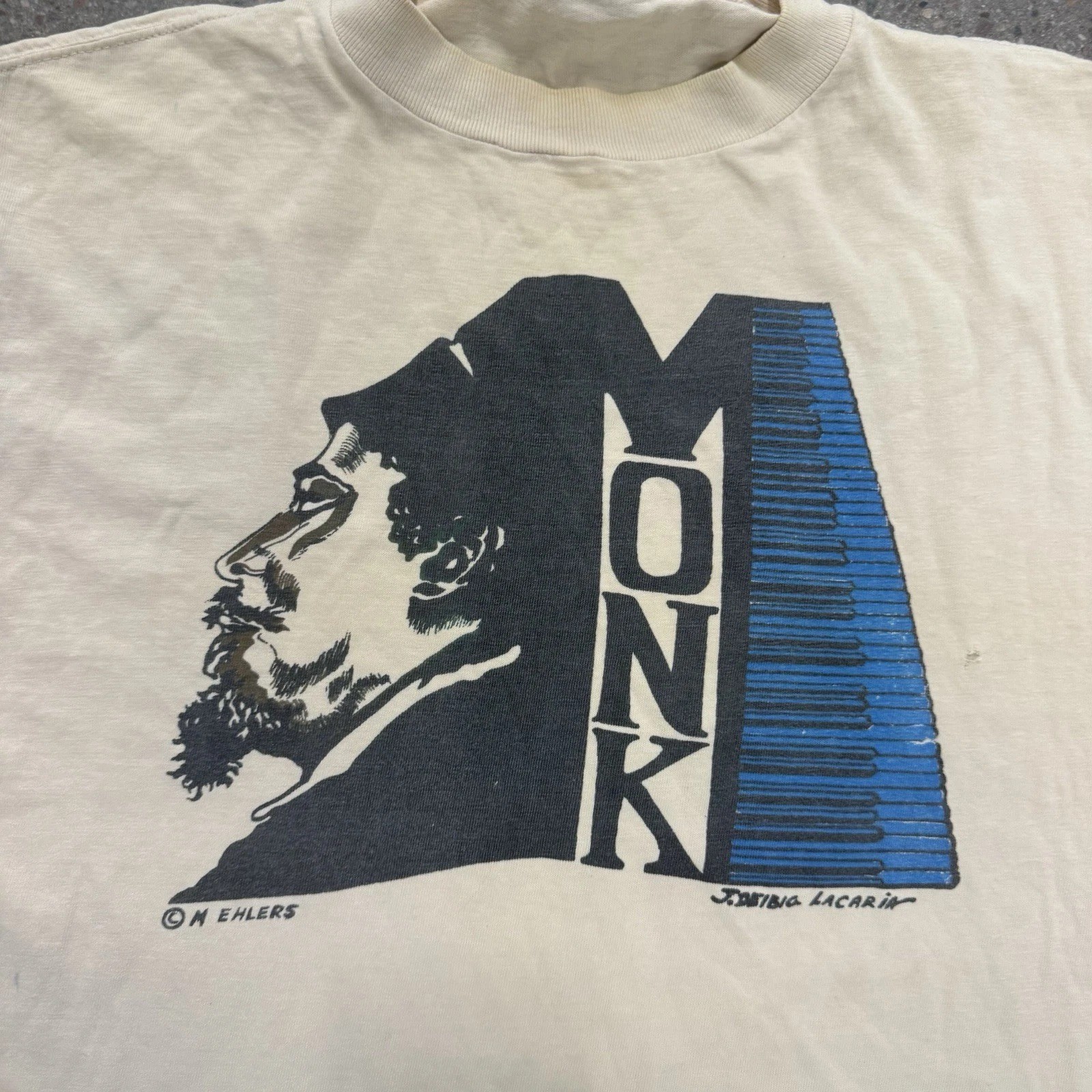 70s Thelonious Sphere Monk Jazz White T-Shirt Heavy Cotton S-5XL BL2260