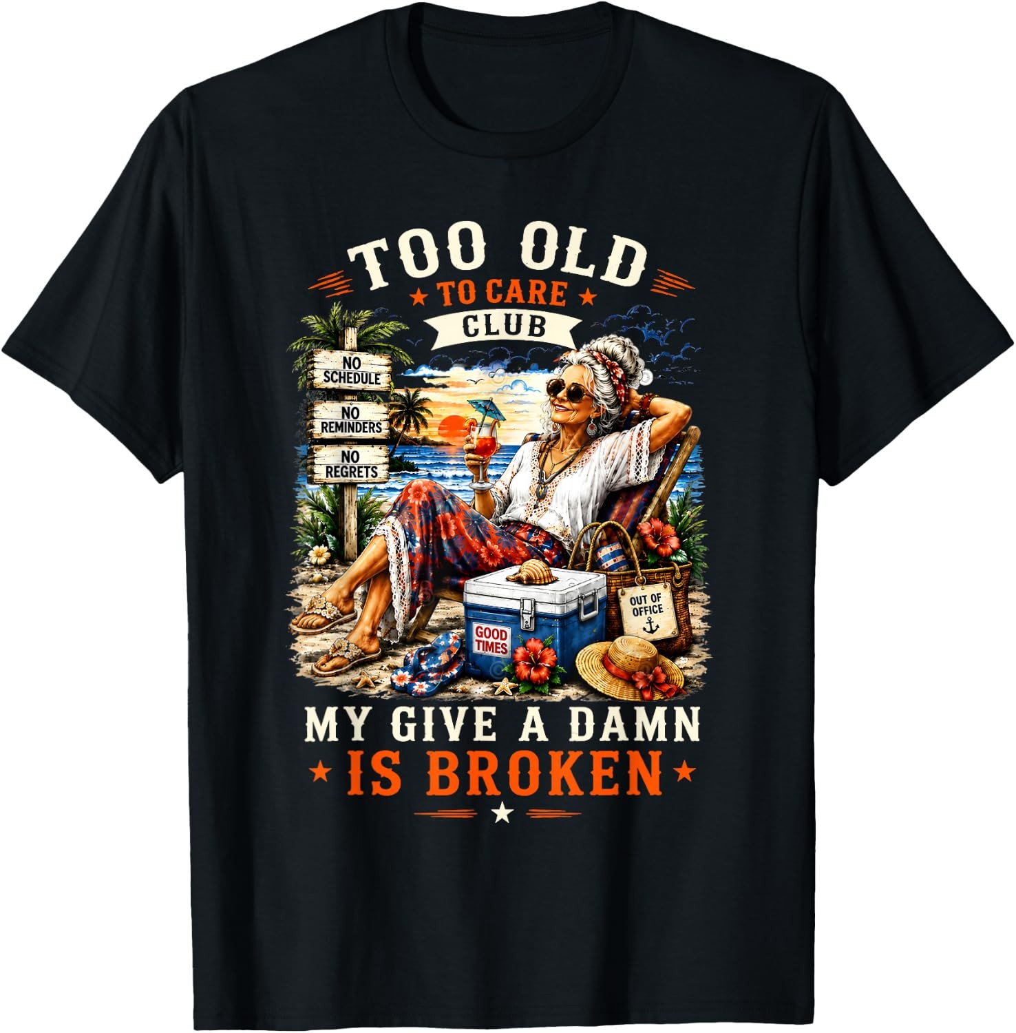 Funny Aging Attitude T-Shirt Sarcastic Adult Novelty Tee for Men Women