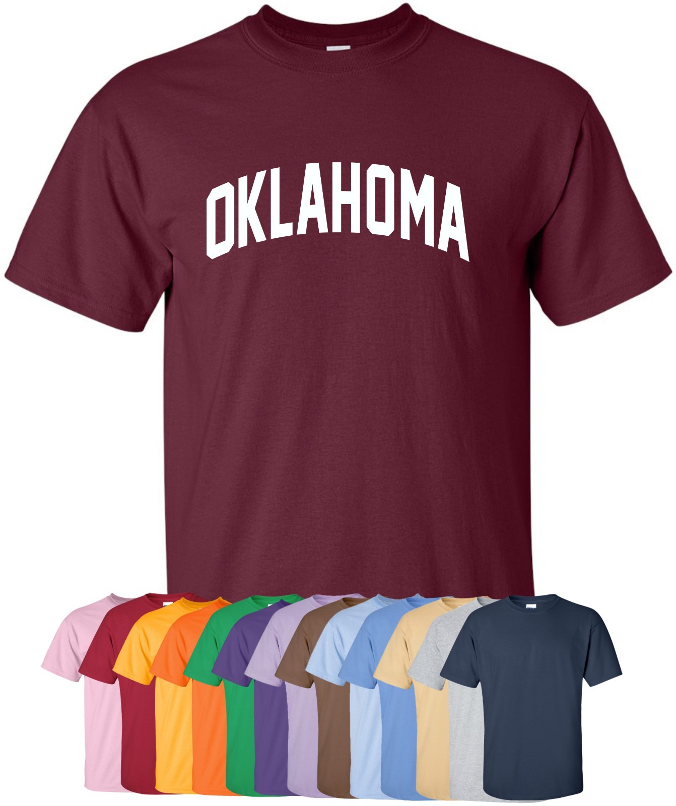New “Oklahoma” T-Shirt in S-4XL, 30+ Colors! sooner state okc tulsa home life