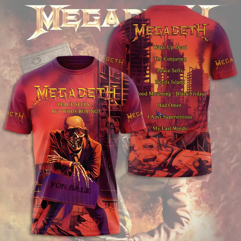 Megadeth Peace Sells But Whos Buying 3D T-shirt S to 5XL GG172 FREE SHIP