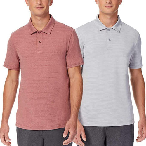 32 Degrees Cool Men’s Polo T-shirt 2 Pack , Color: Red/Grey , Medium
