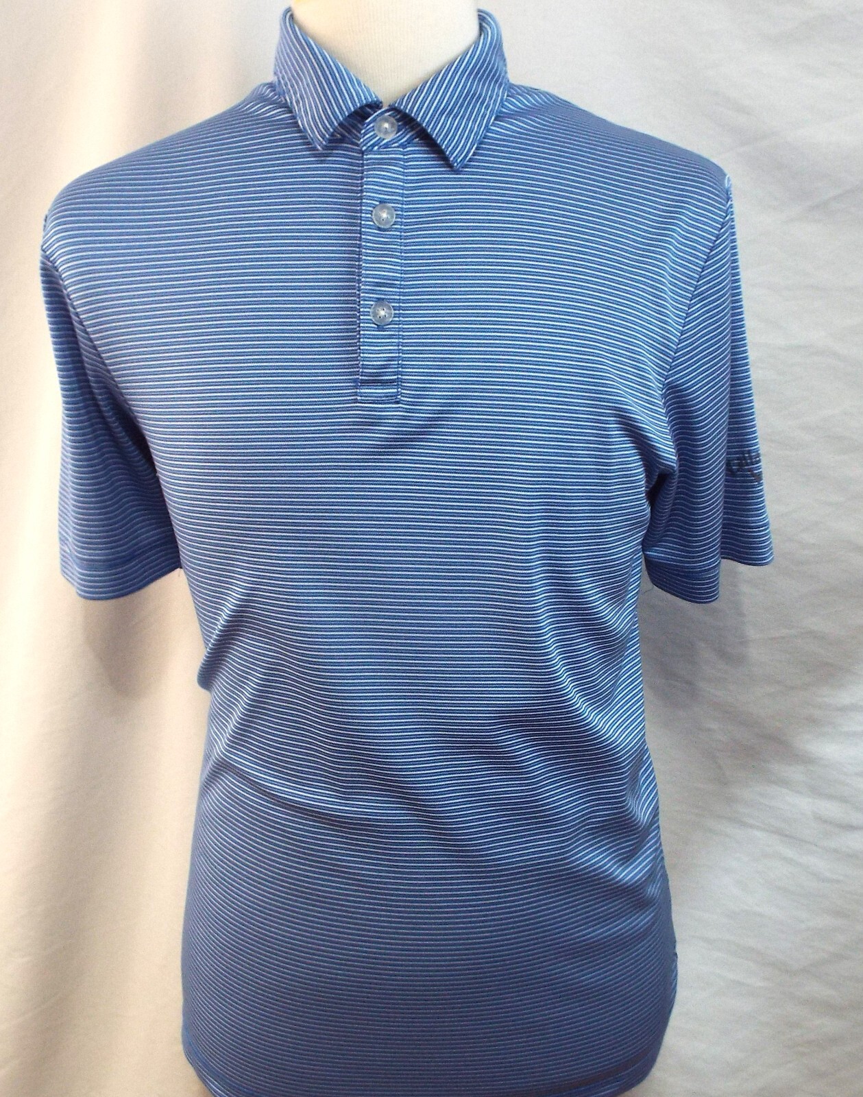 Callaway Men’s Polo Golf Shirt Size Large Regular fit Blue Free Returns