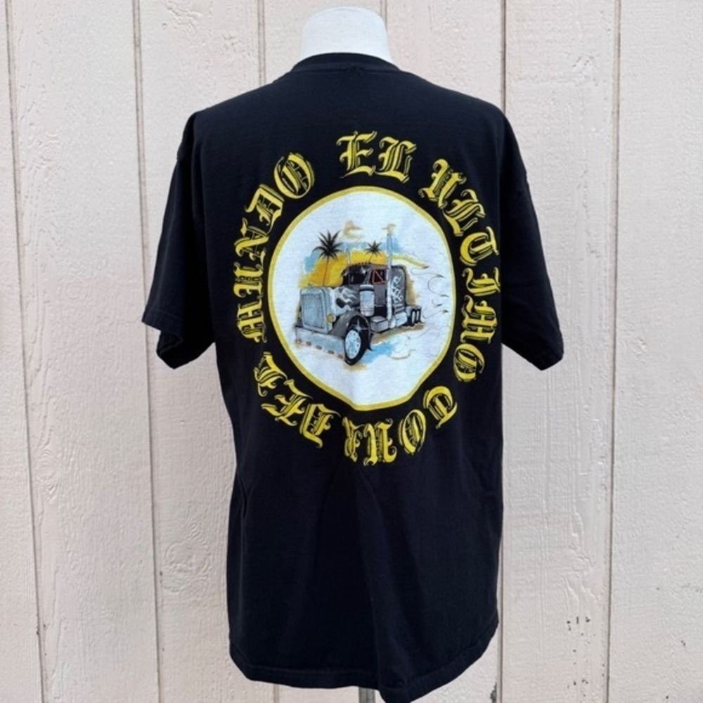 Bad Bunny Large black tour shirt Del Mundo Pop Latin Trap Reggaeton Puerto Rico