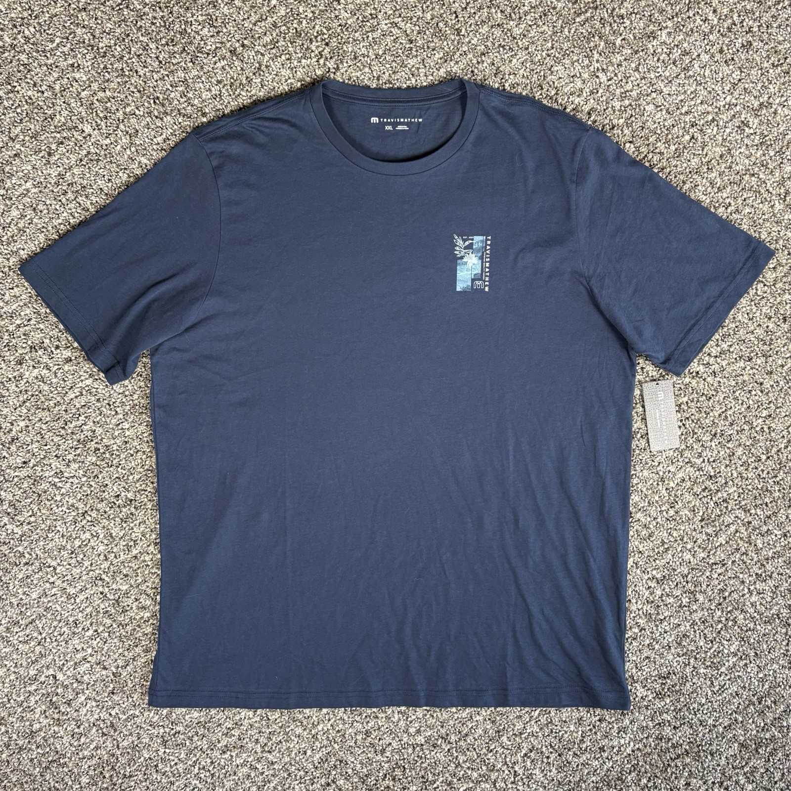 NWT Travis Mathew Tri Blend Blue Best Trip Yet Shirt Mens 2XL