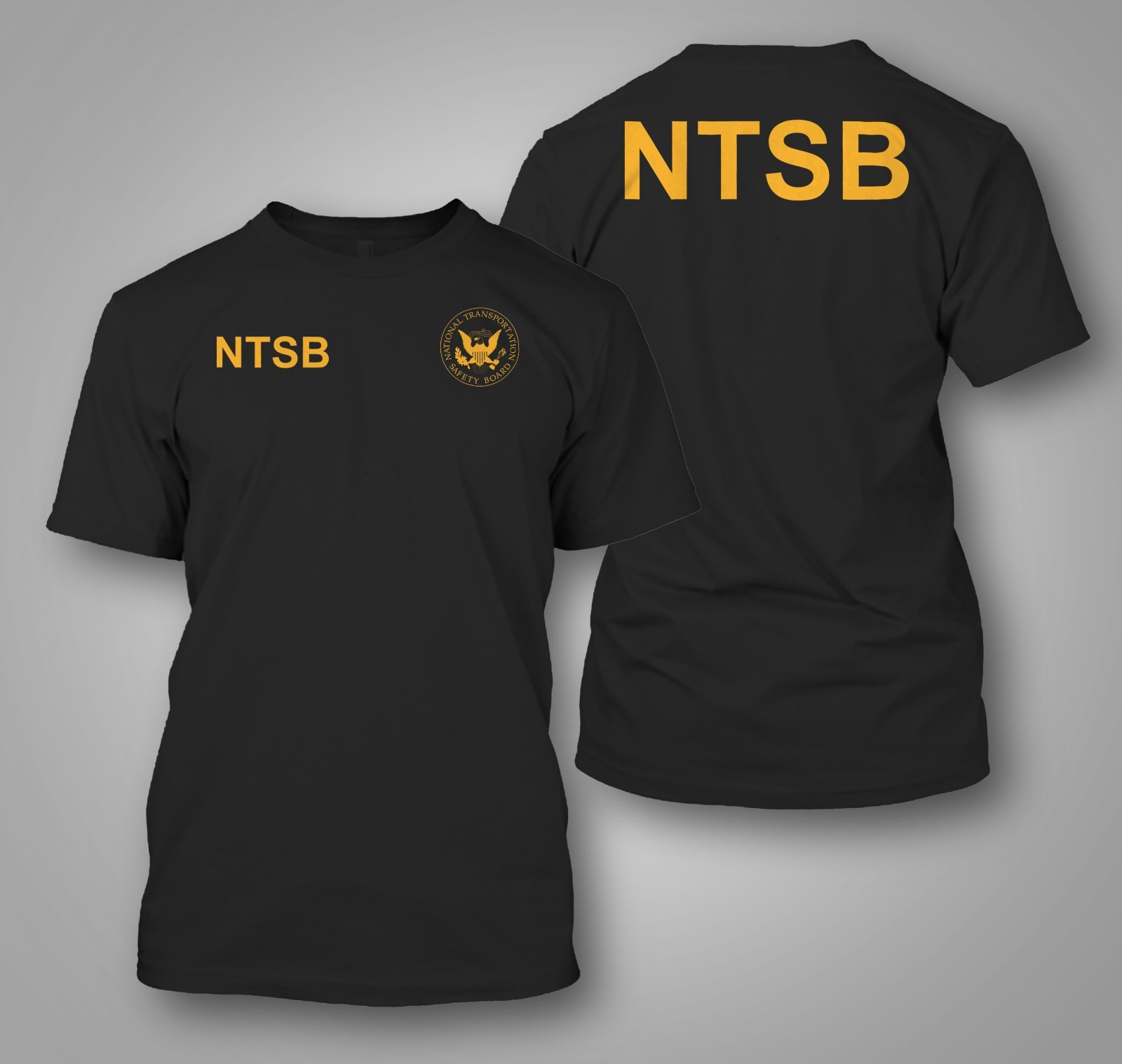 NTSB National Transportation Safety Board – custom front and back t-shirt tee