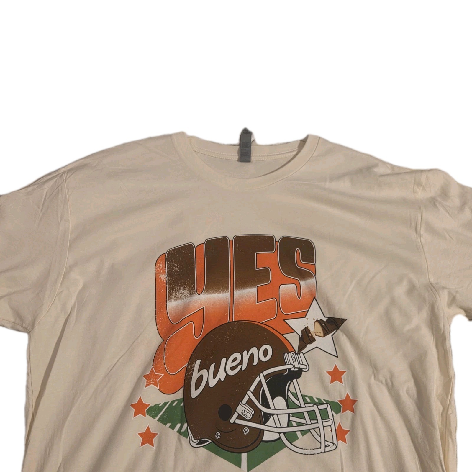 Kinder Crispy And Creamy Bueno L Large T-Shirt chocolate Football Next Level