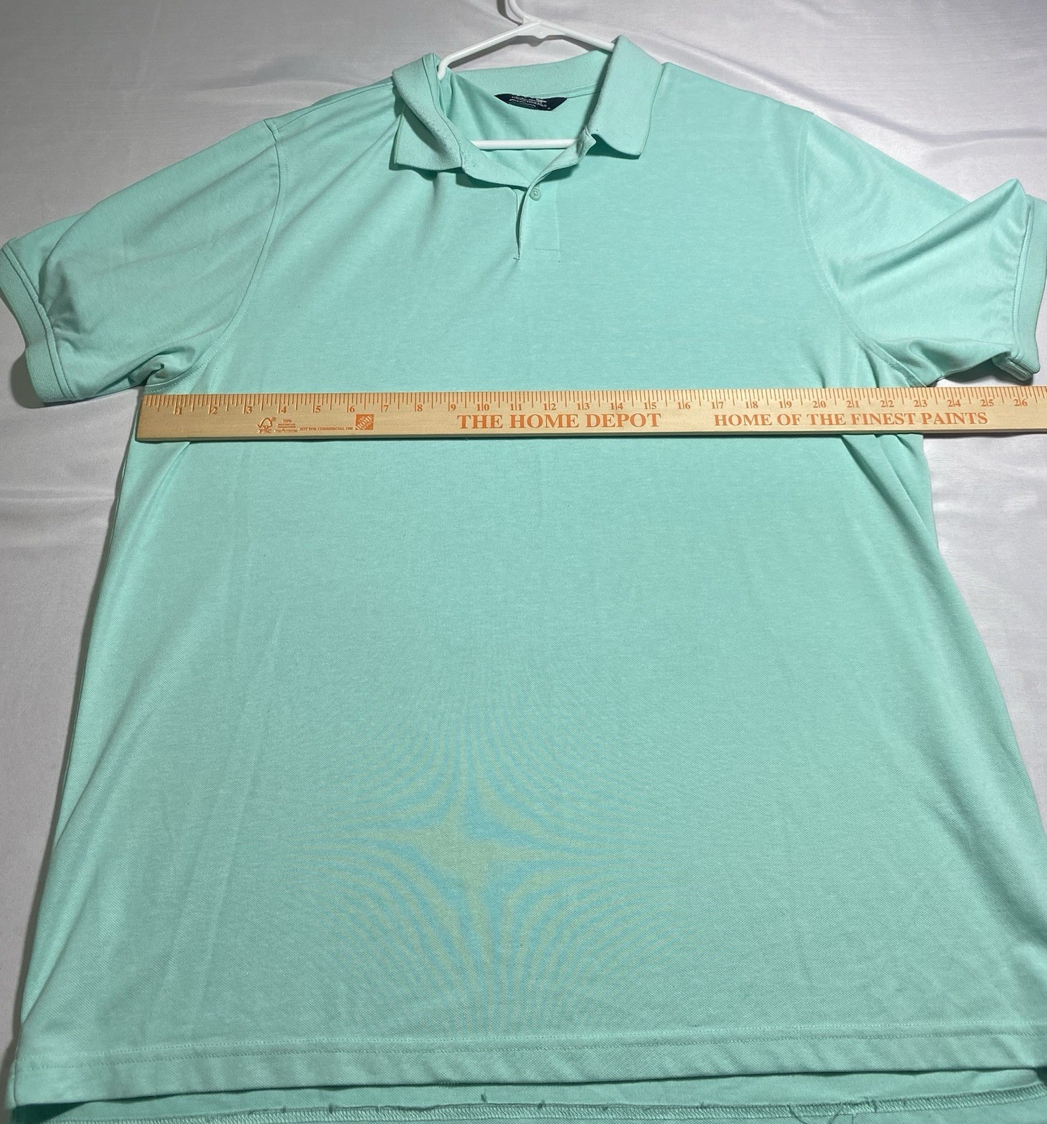 Member’s Mark Stretch Pique Polo Mens XL Green Solid Collared Button Knit