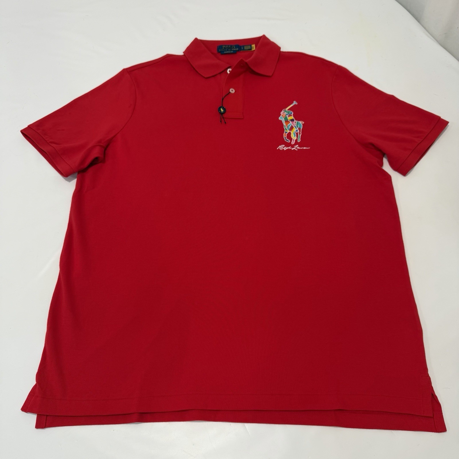 Polo Ralph Lauren Men’s Classic Fit Big Pony Polo Shirt Red Sz L Retail $125