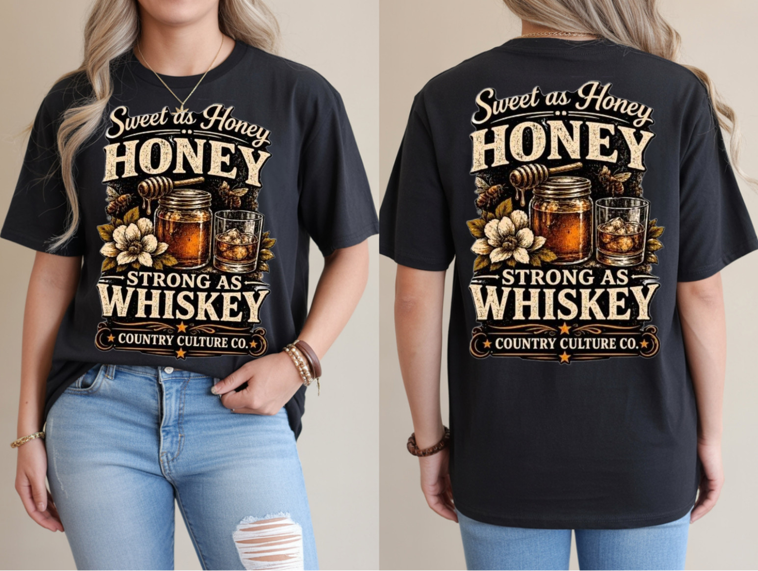 COUNTRY CULTURE CO. TEE’S ON BELLA CANVAS 3001CVC XL FRONT OR BACK
