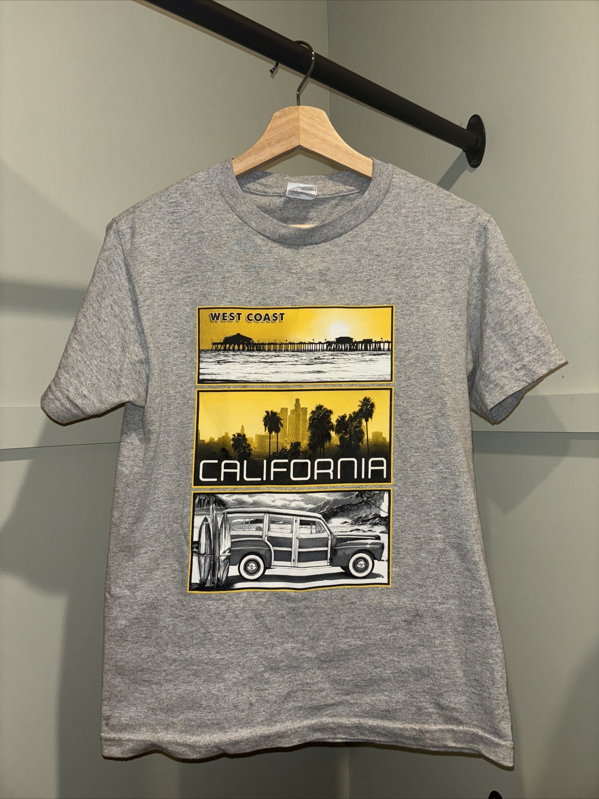 Unisex Adult Sm Grey Alstyle Apparel & Activewear West Coast California T-shirt
