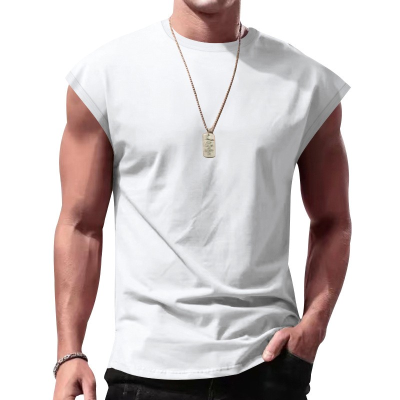 New Summer Solid Thin Sleeveless Tee