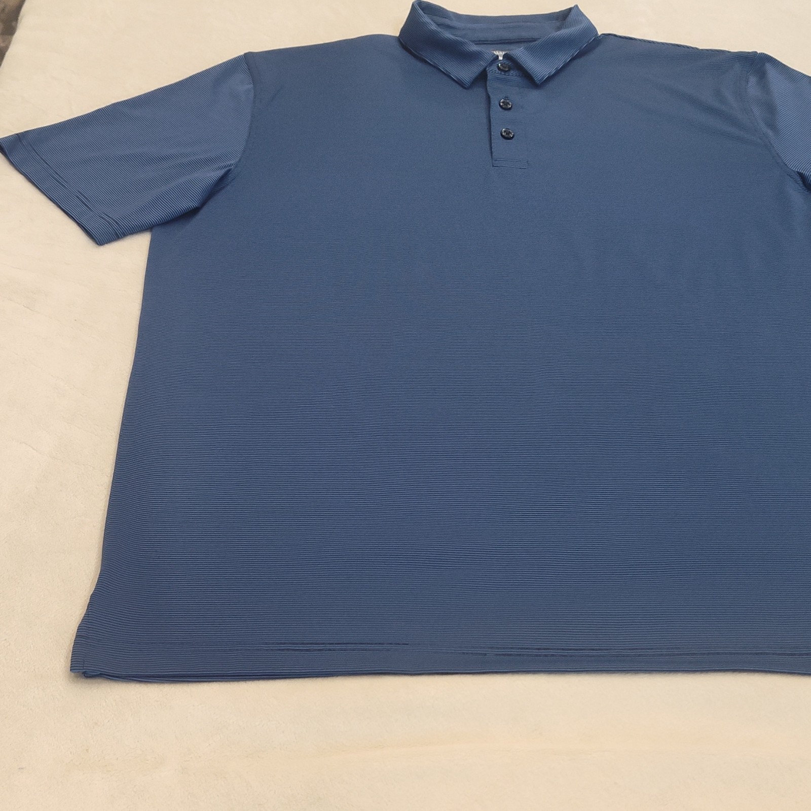 Callaway Opti-Dri Men’s Blue Striped Golf Polo LG Short Sleeve