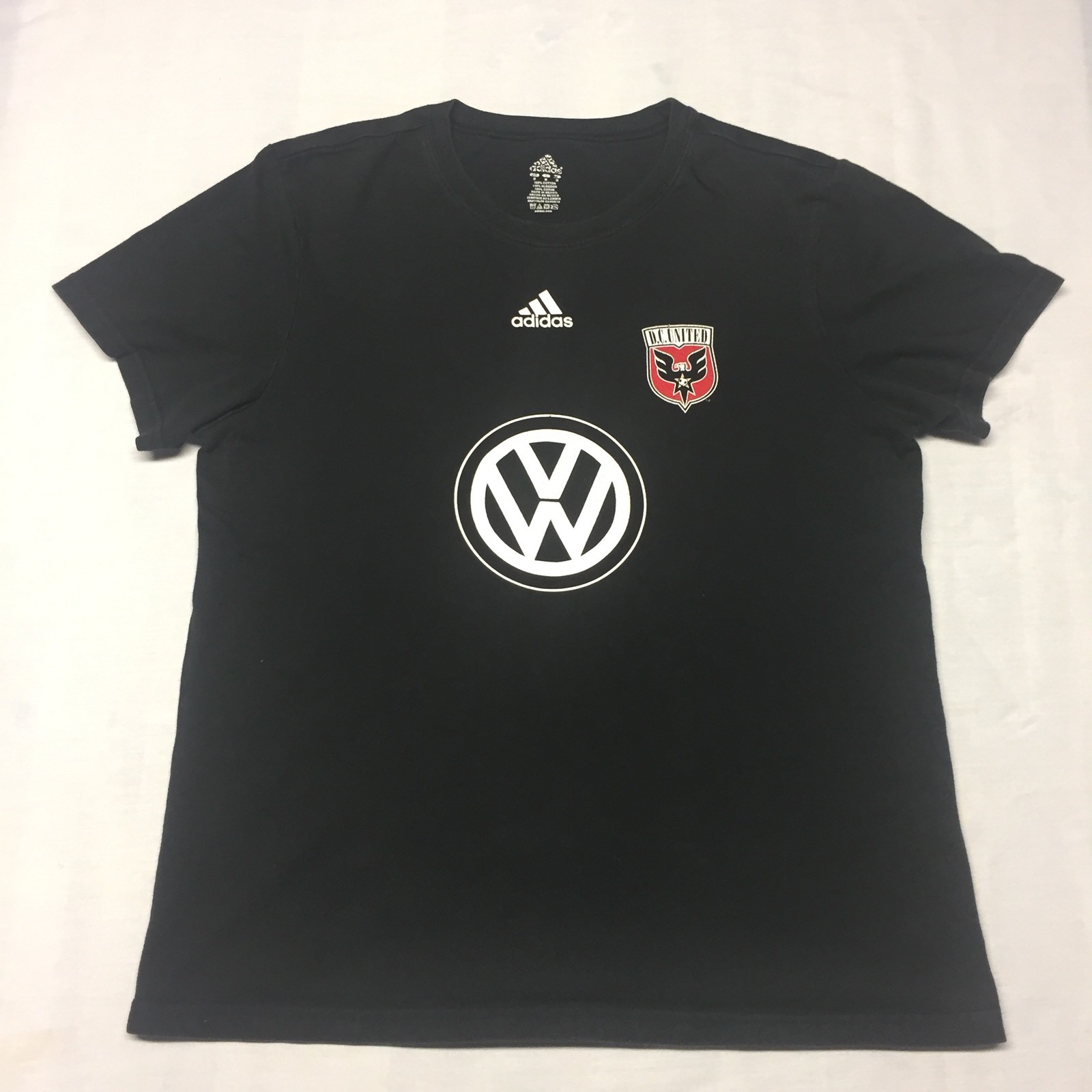 Volkswagen Adidas D.C. United Medium Black T-shirt Soccer Club MLS Cup DC