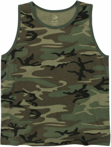 Camo and Solid Tank Tops Tactical Military Sleeveless Army Quality ROTHCO OR FOX