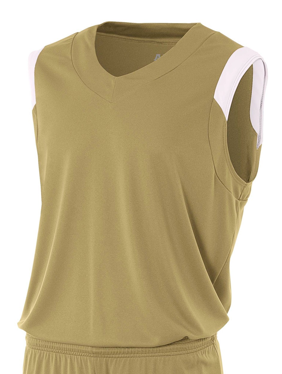 A4 Moisture Management V-Neck Muscle Mens N2340