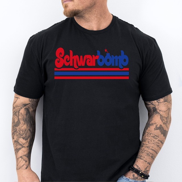 SCHWARBOMB | Philadelphia Baseball themed Ring Spun Cotton T-Shirt
