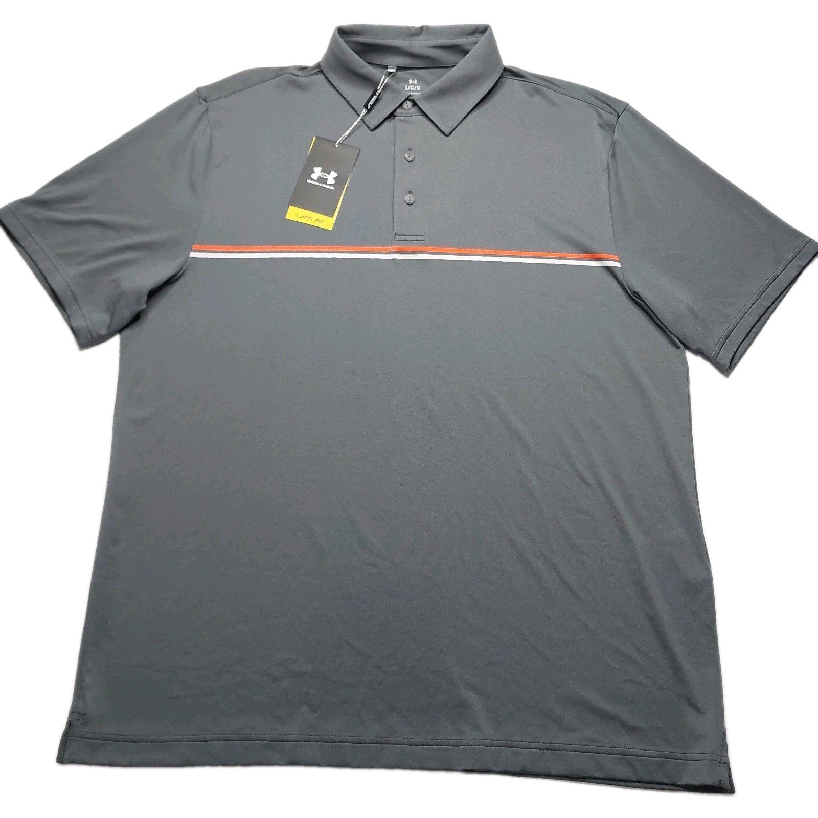Under Armour Polo Shirt Mens Large UPF 30 Anti Odor Golf Performance