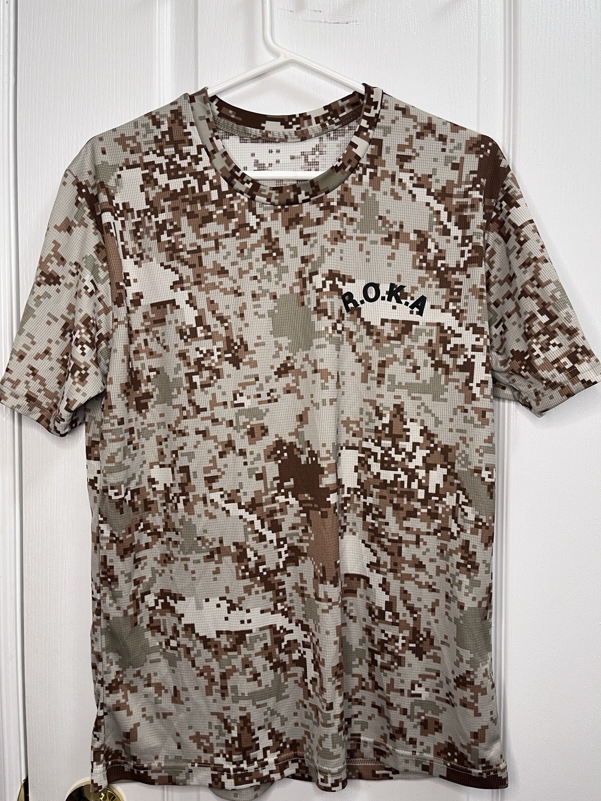 ROKA South Korean Army polyester size M desert digital camo fashion shirt