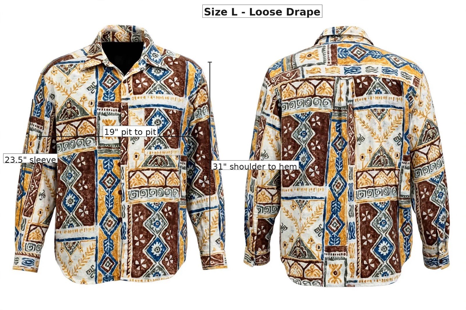 The Territory Ahead Men’s Striped Southwestern Pattern Long Sleeve Button Down