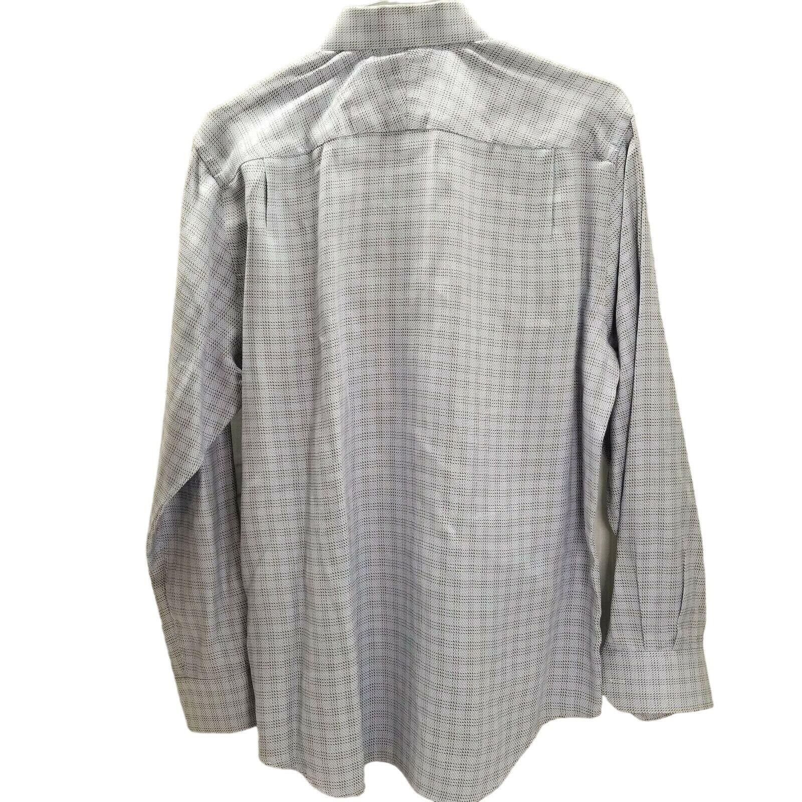EXPRESS Light Blue Premium Italian Fabric Classic Fit Mens Dress Shirt Large