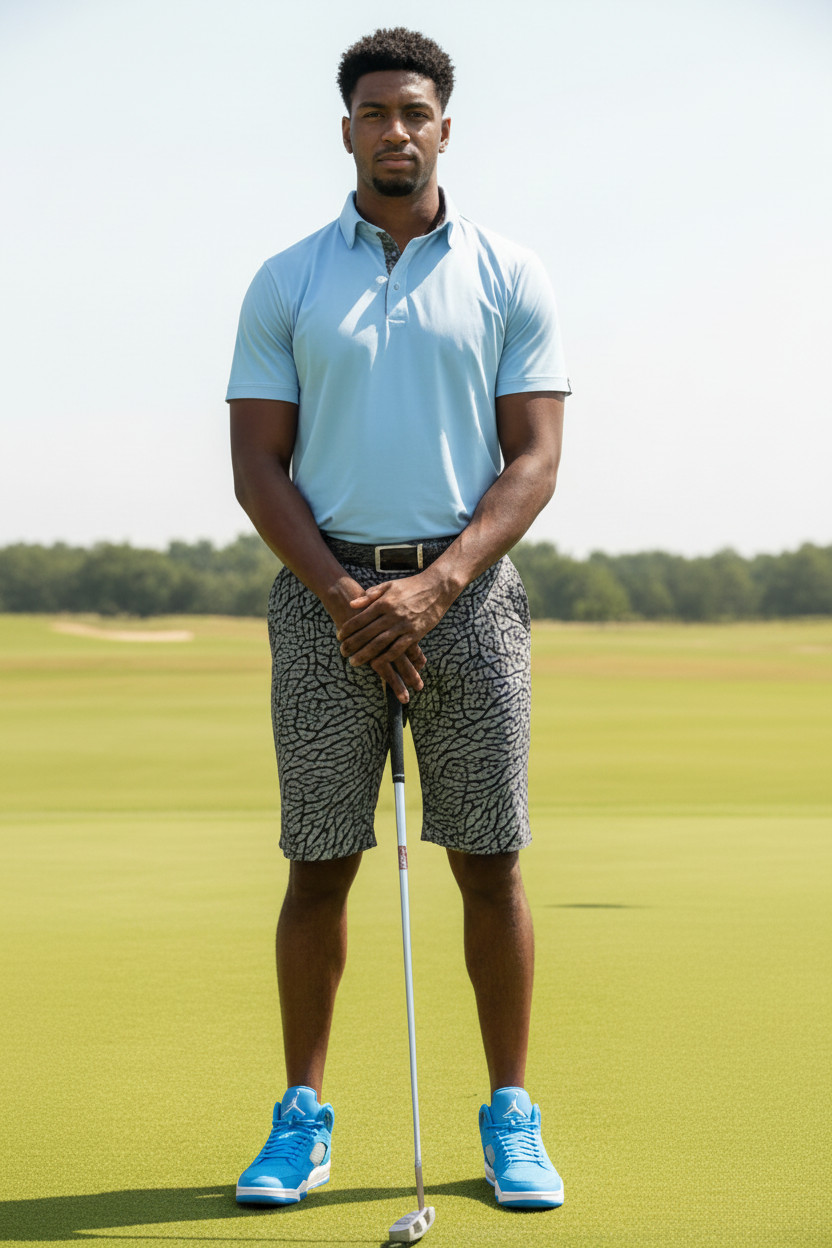 Air Jordan Elephant Print Performance Golf Polo by Flight Golf (Run Small)