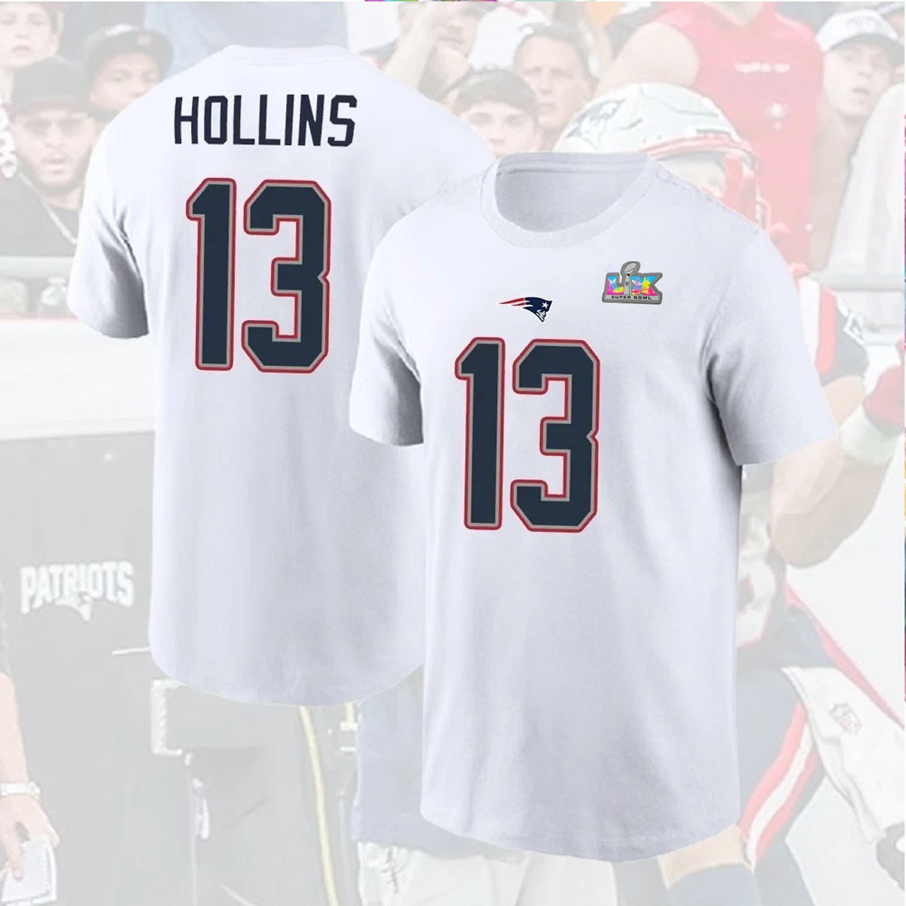 HOT! Mack #13 Hollins 2025 Champs Name & Number Player Gift New England Fans
