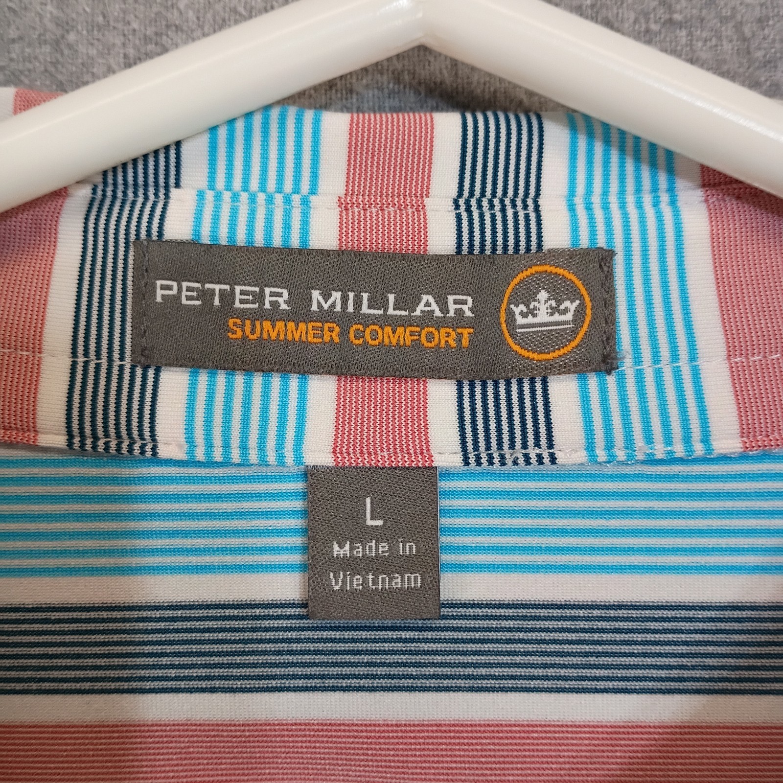Peter Millar Men L Summer Comfort Trump National Commonwealth Cup Golf Polo