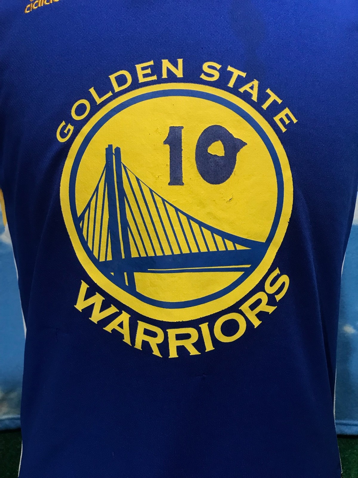 Golden State Warriors Jersey Large 10 Dion Adidas Blue NBA see description C3