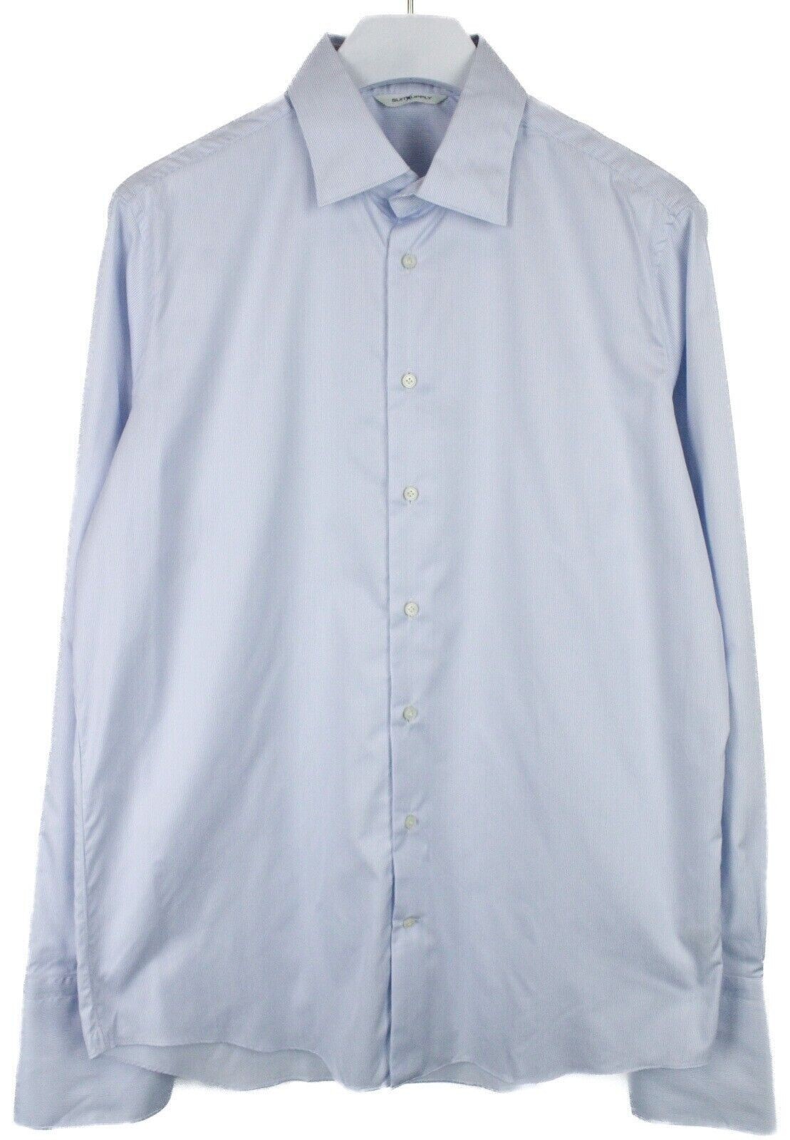 SUITSUPPLY Slim Fit Formal Shirt Men’s XL Button Up Pinstripe Spread Neck