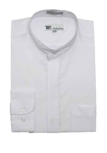 Mens’ mandarin collar ( banded collar) dress shirt Fotino Landi/TDC SG01