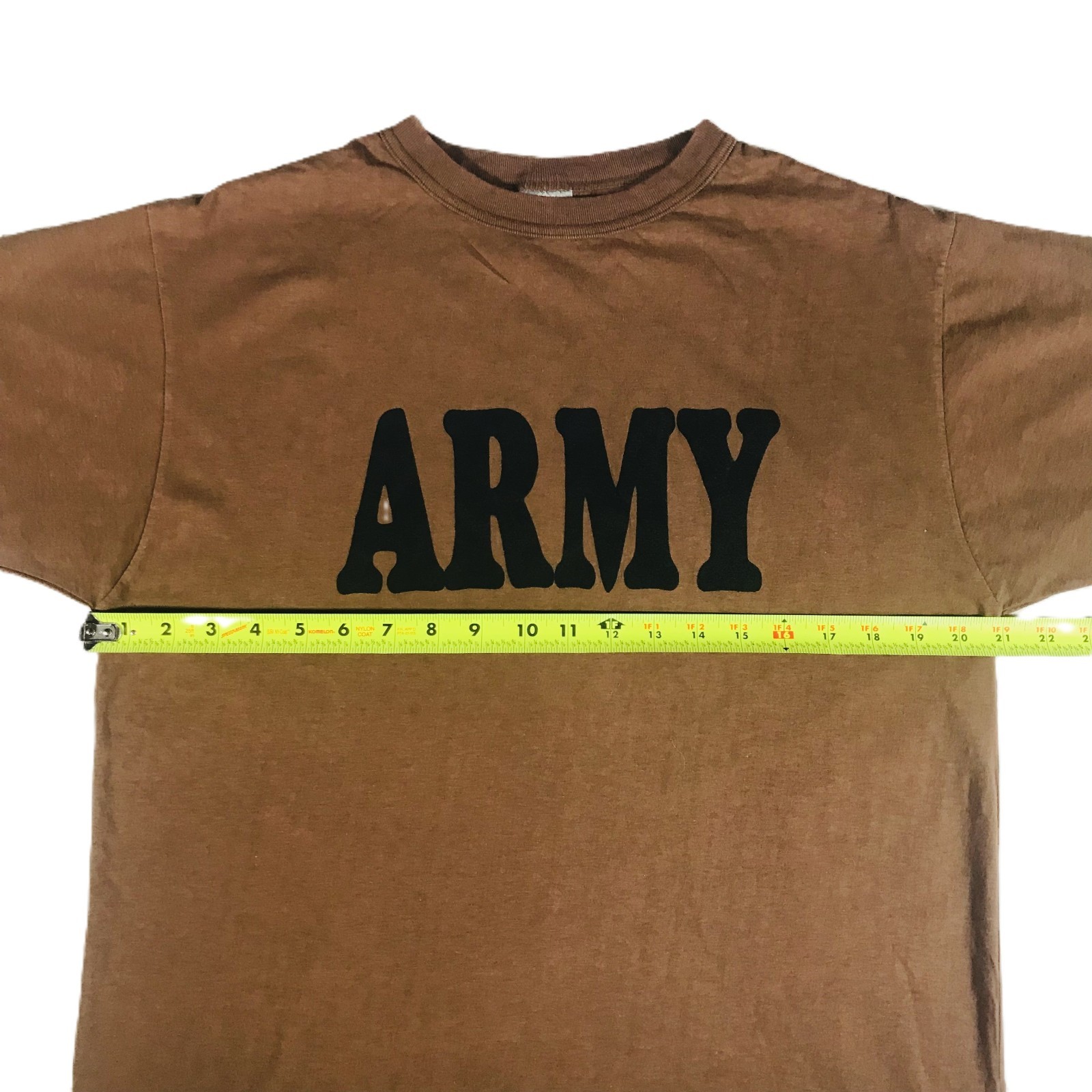 DSCP by BVD Brown 100% Combed Cotton US Army Military T-Shirt Men’s Size XL