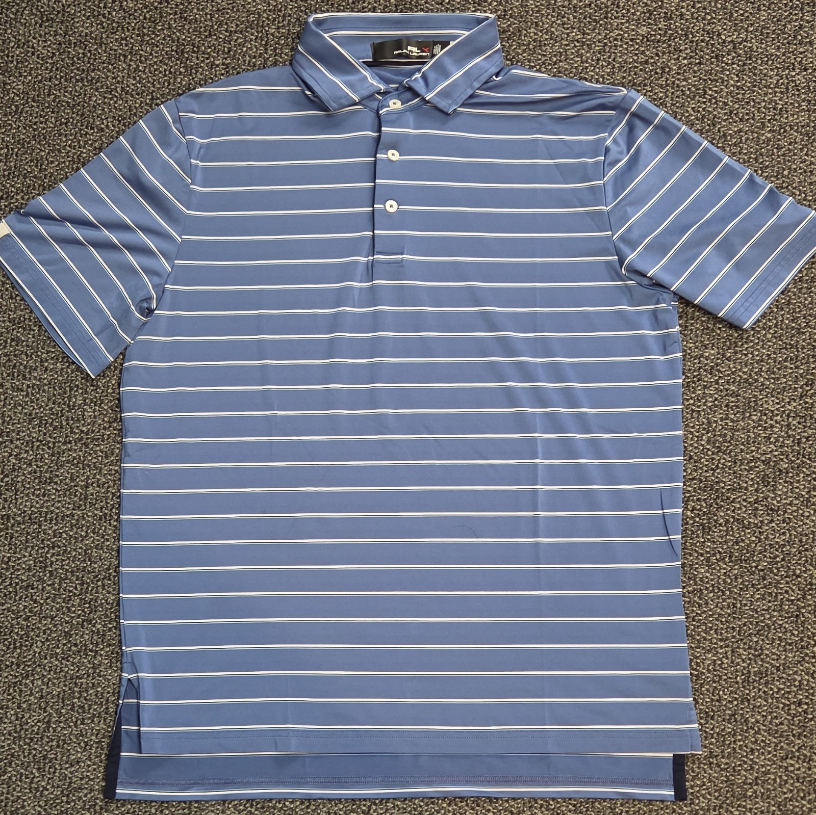 Lot (2) RLX Ralph Lauren Striped Short Sleeve Golf Polo Shirts Men’s Size M
