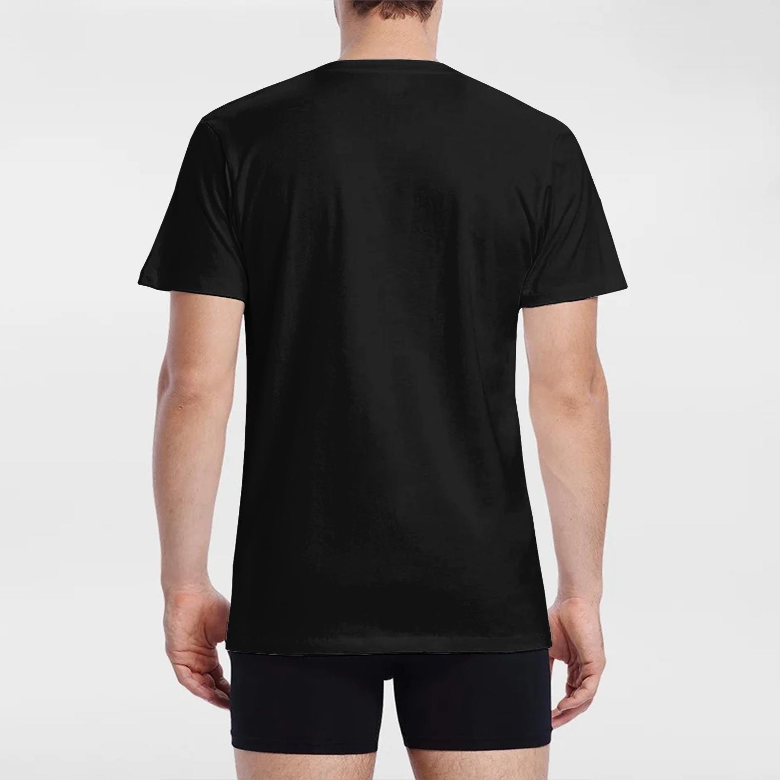 Customizable Mens Short Sleeve Round Neck T-Shirt Summer Casual Sportswear Gift❀