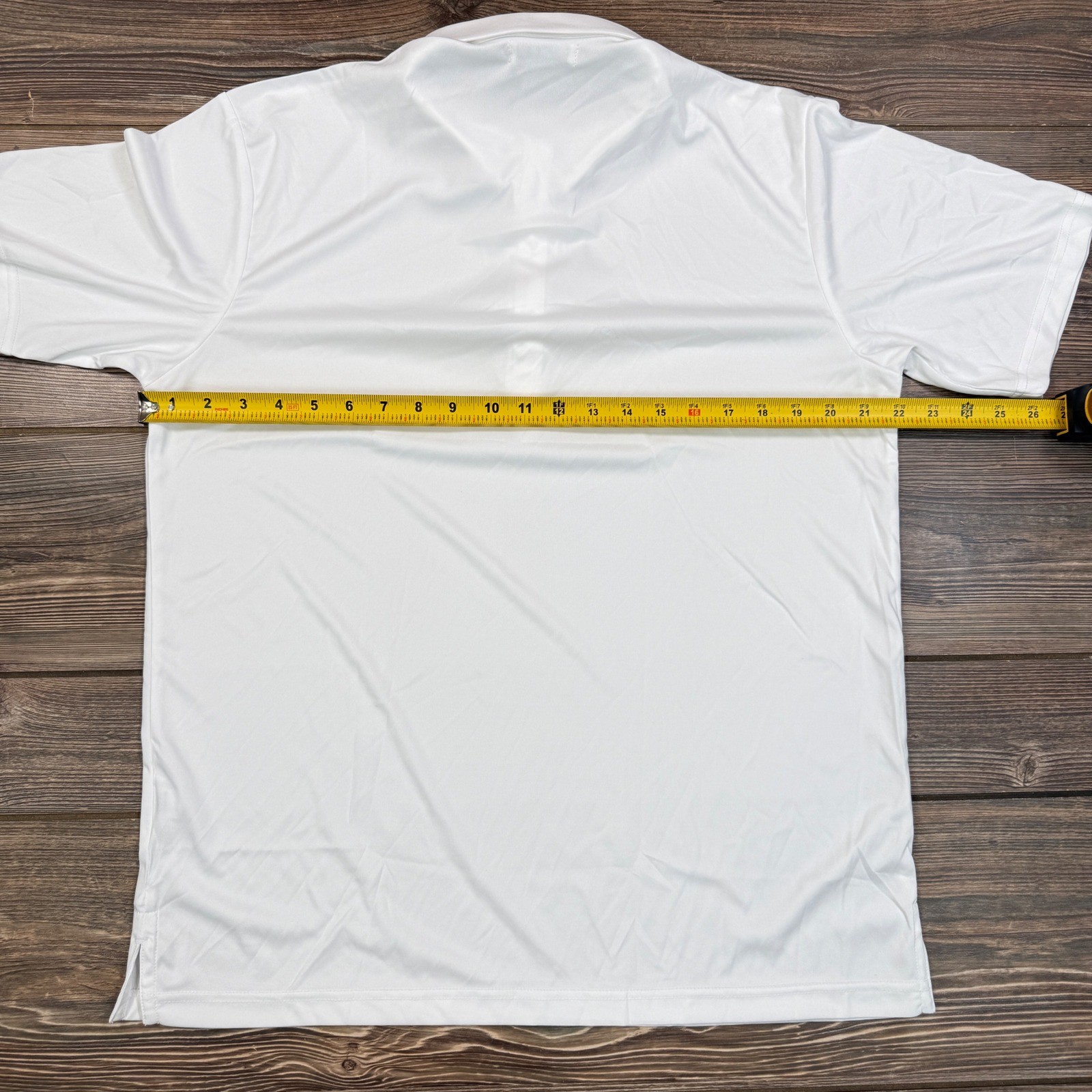 Collars & Co Men Size Medium Relaxed Oxford Dress Collar Polo White Short Sleeve