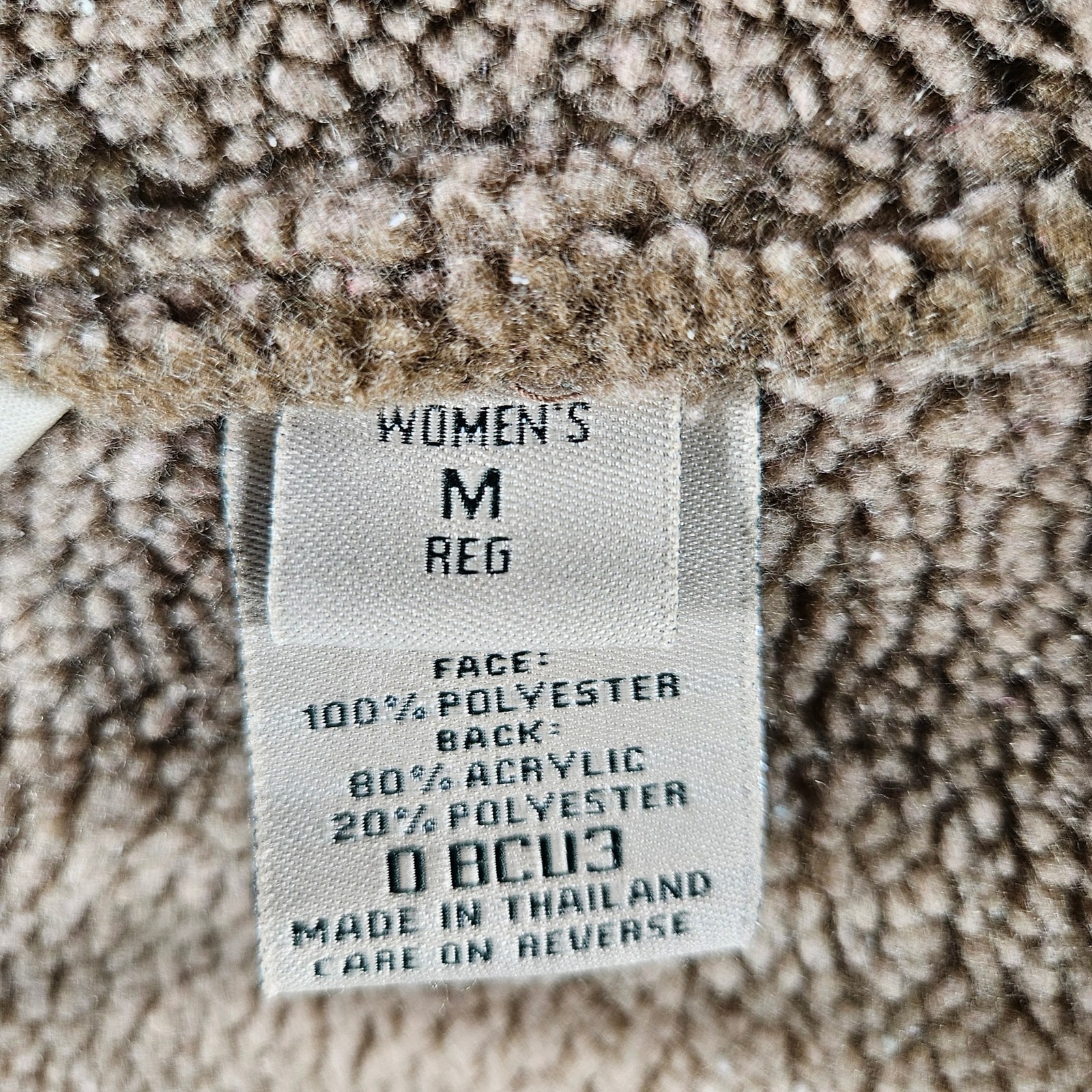 L.L. Bean Sherpa Fleece Vest Button Front Tan Women’s Size Medium
