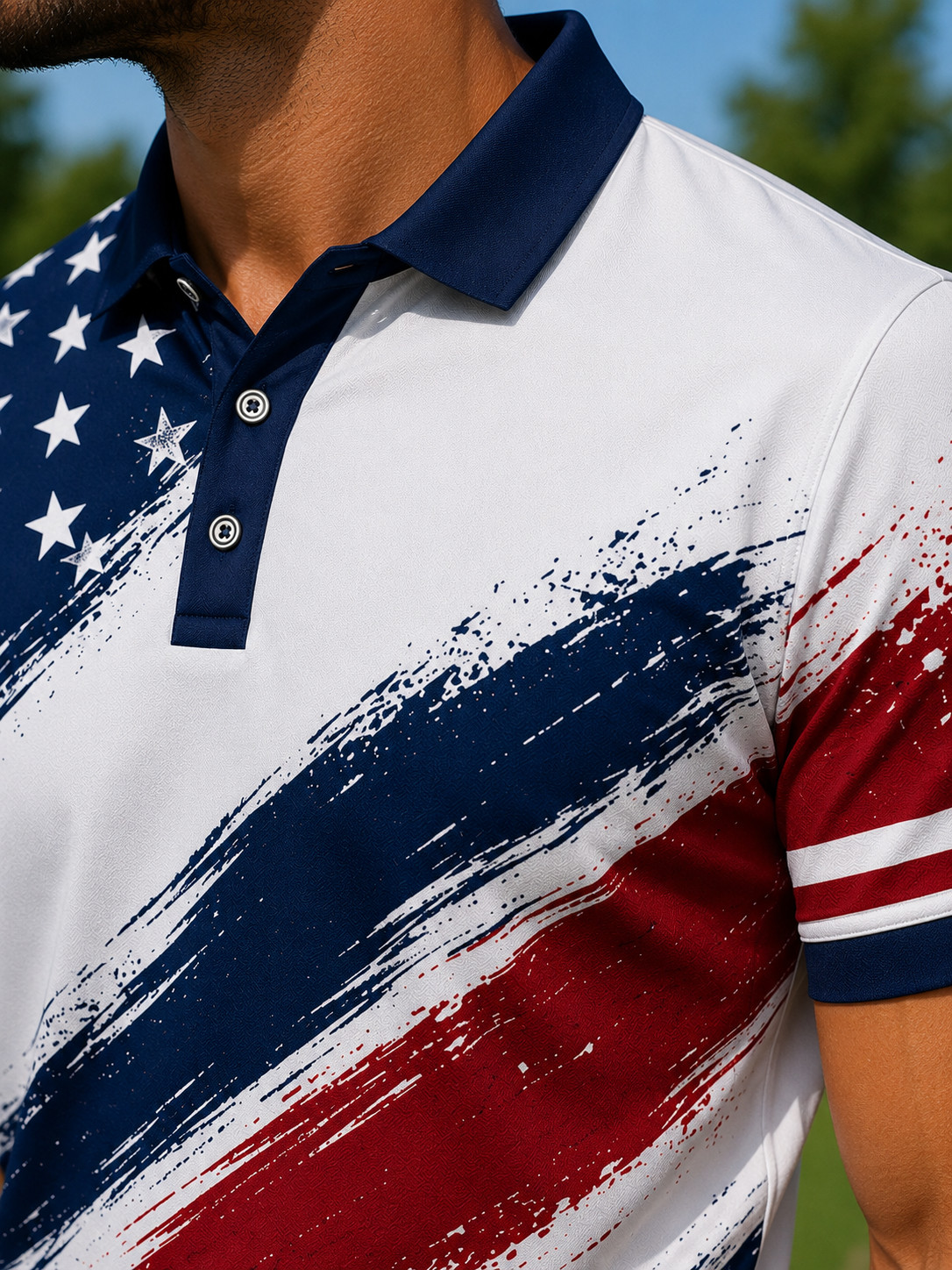 USA 250th Anniversary Golf Polo Shirt 1776-2026 American Flag Patriotic S-5XL