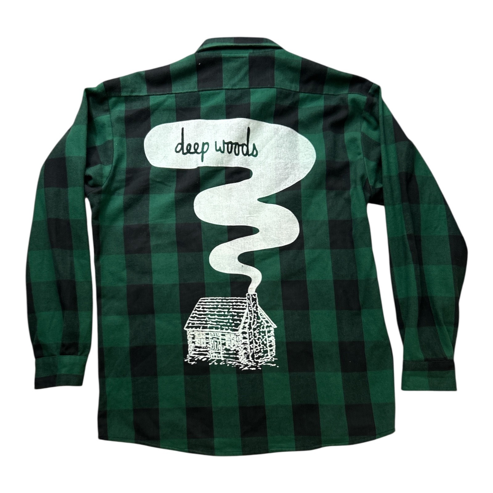 Eternal Beau Shirt Jacket Mens L Plaid Flannel Green Black Shacket Lumberjack