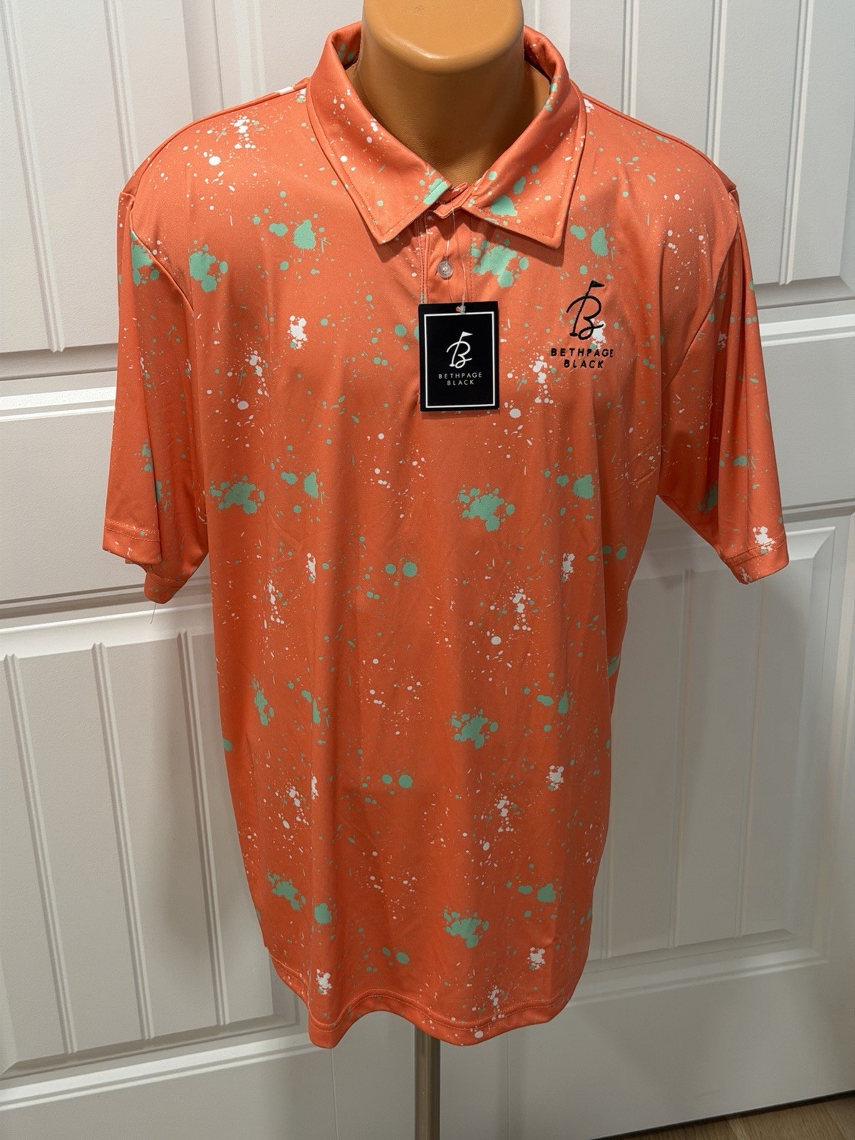 Bethpage BLACK Private Label Golf Polo Men’s LARGE Measurements are In THE PICS