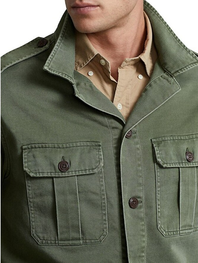 Polo Ralph Lauren Military Army Soldier Paratrooper Field Shirt Jacket Gentleman