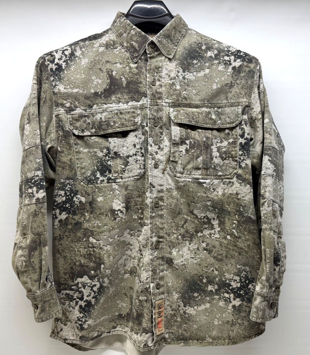 RedHead Silent Hide Strata Camo Shirt Mens Large Long Sleeve Button Down Hunting