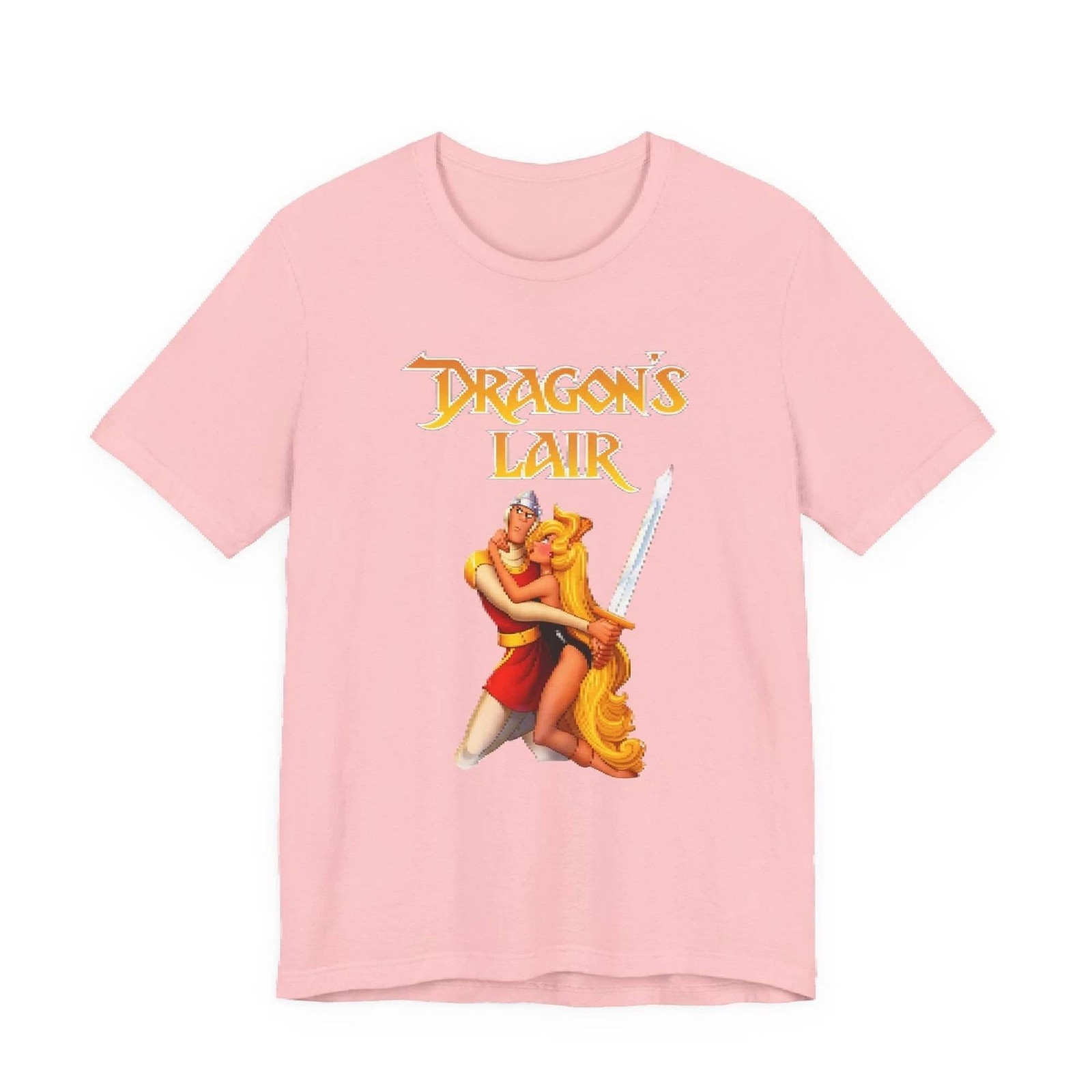Dragons Lair Arcade SNES Retro Style Cover Art Unisex Jersey Short Sleeve Tee